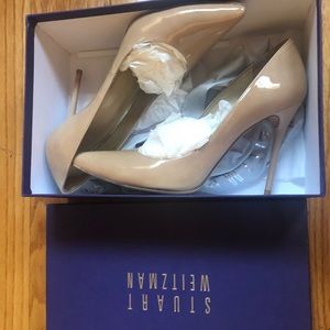 STUART WEITZMAN Nouveau NUDE Patent Leather Pumps
